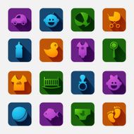 Volume icons set baby N4