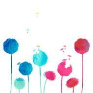 watercolor dandelion background N15