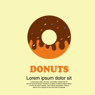 Classic food cartoon set Big Donuts