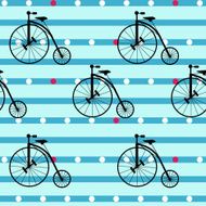 Seamless background with Retro Bicycles