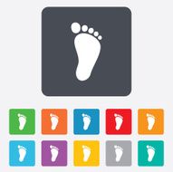 Child footprint sign icon Barefoot N3