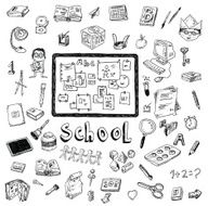 Back to school icons vector illustration N12
