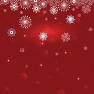Background with ornamented abstract cartoon silhouette snowflakes N2