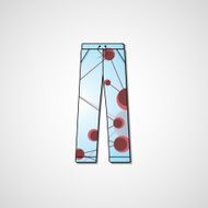 Abstract illustration on pants N44