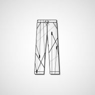 Abstract illustration on pants N45