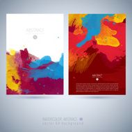 Set of vector watercolor template N16