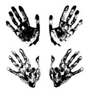 Set of Black Art Hand Prints N2