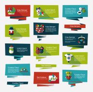 Baby flat banner background set eps10 N23