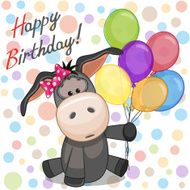 Donkey with balloons