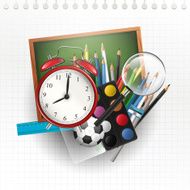 School supplies - vector background N2