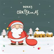 Merry Christmas celebrations greeting card design