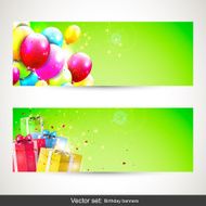 Birthday banners - vector set