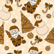 Vector seamless background Christmas and New Year&#039;s decorative N2