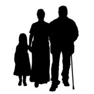 Vector silhouette of family N223
