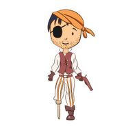Pirate cartoon character