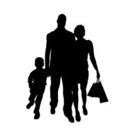 Vector silhouette of family N224