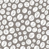 Seamless pattern with English cursive letters N5