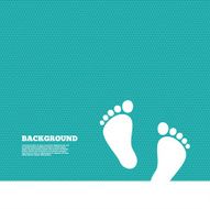 Child pair of footprint sign icon Barefoot N9