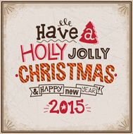 Christmas Greeting Card Merry lettering N2