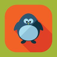Flat modern design with shadow vector penguin N2