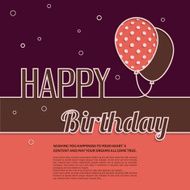 Birthday wish with balloons and text