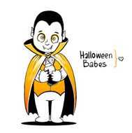 Cute baby vampire Dracula young nipple bottle with fresh blood N11