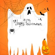 Vector Halloween Background with Ghost N2