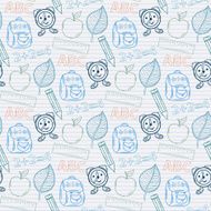 School pattern on the notebook sheet in line