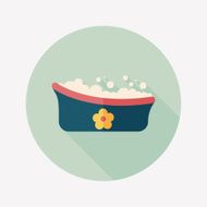 baby bath flat icon with long shadow eps10 N42