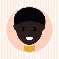 African American boy Vector illustration