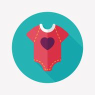 baby onesie flat icon with long shadow EPS 10 N37