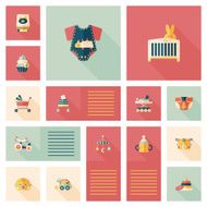 baby flat ui bakcground set N8