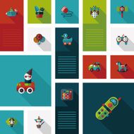 kid toys flat app ui background eps10 N51