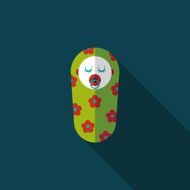 baby flat icon with long shadow N31