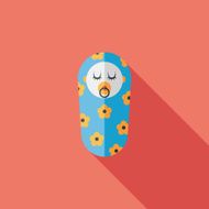 baby flat icon with long shadow N32