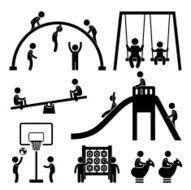 Children Playground Outdoor Park Pictogram