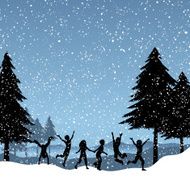 children playing in the snow N2