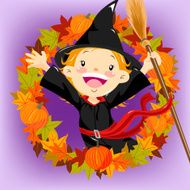 Halloween Witch in Autumn