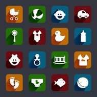 Volume icons set baby N5