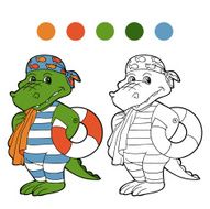 Coloring book (crocodile)