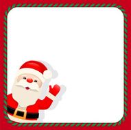 Santa Claus in christmas frame