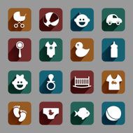 Volume icons set baby N6