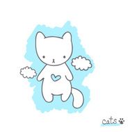 Sketch with kitten