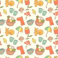 Seamless pattern with autumn elements