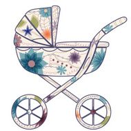 Baby carriage for boy