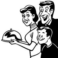 Hungry Family and Dinner Tray N2