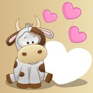 Cow with hearts N3