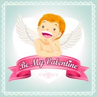 Be My Valentine Cupid Card