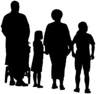 Parents on a walk with their