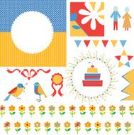 Birthday or party greeting set
